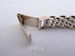 Mens Small Vintage Solid 9ct Gold Watch Bracelet Strap 22.5 Grams 18mm Lugs