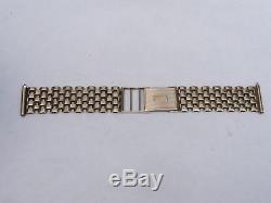 Mens Small Vintage Solid 9ct Gold Watch Bracelet Strap 22.5 Grams 18mm Lugs