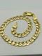Mens Solid 9ct Yellow Gold 5.5mm Curb Heavy Bracelet 8.5 New