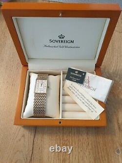 Mens, Sovereign 9ct Gold Watch For Sale