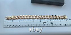 Mens heavy 50 gram 9ct Gold Curb Bracelet. Not Scrap See Pics