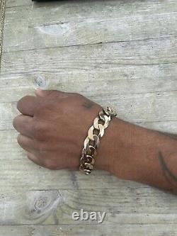 Mens heavy 9ct gold bracelet