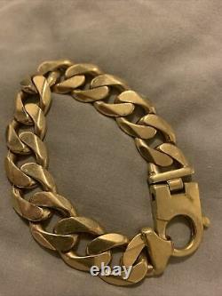 Mens heavy 9ct gold bracelet 113 Grams