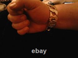 Mens heavy brand new 9ct gold bracelet