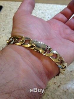 Mens solid 9 ct gold bracelet