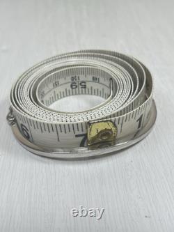Modernist 375 9ct White Gold Wave Shaped Bangle Hinged Bracelet Rhodium Plated