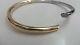 New 9kt 9ct Half Yellow And Half White Gold Open Bangle