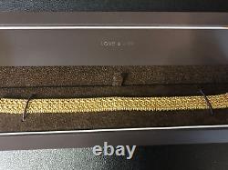 NEW Ernest Jones 9ct Yellow Gold 7.5 inch x 12mm. Wave Texture Bracelet 11.5 g