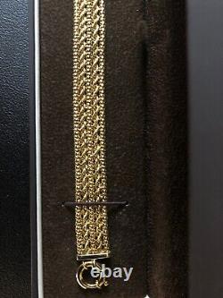 NEW Ernest Jones 9ct Yellow Gold 7.5 inch x 12mm. Wave Texture Bracelet 11.5 g