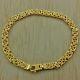 New Hallmarked 9ct Gold Flat Byzantine Bracelet- Mens 8 5.5mm Rrp £645 (q50)
