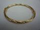 New 9ct 9k Yellow Gold Bangle Hinged Twisted Rope Made In Italy 4.4gr