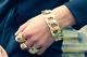 New 9ct Gold Heavy 27mm Gf Bark Cuban Curb Bracelet Gift Men Women Gents Filled