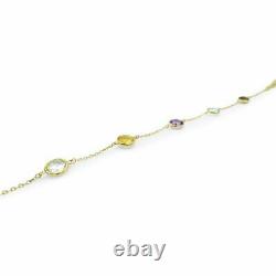 New 9ct Gold Multi Gem Stone Bracelet