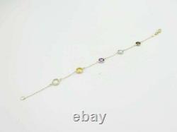 New 9ct Gold Multi Gem Stone Bracelet