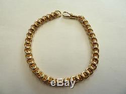 New 9ct Solid Gold Heavy Rollerball Bracelet 21.2 grams 71/2 long