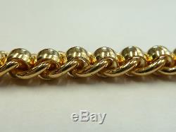 New 9ct Solid Gold Heavy Rollerball Bracelet 21.2 grams 71/2 long