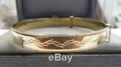New 9ct Solid Gold Ladies Expanding Patterned Bangle 7.5 grams