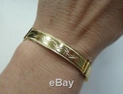 New 9ct Solid Gold Ladies Expanding Patterned Bangle 7.5 grams