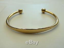 New 9ct Solid Yellow Gold Childs/Baby Torque ID Bangle Christening Gift
