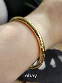 New 9ct Yellow Gold Chunky Round Thick Bangle Stacking BRACELET Lovely 5mm