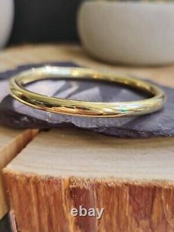New 9ct Yellow Gold Chunky Round Thick Bangle Stacking BRACELET Lovely 5mm