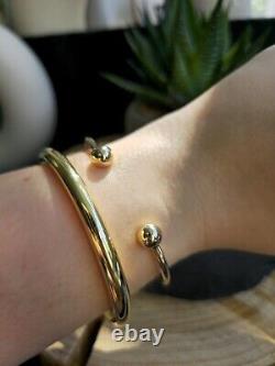 New 9ct Yellow Gold Chunky Round Thick Bangle Stacking BRACELET Lovely 5mm