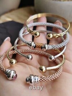 New 9ct Yellow Gold Chunky Round Thick Bangle Stacking BRACELET Lovely 5mm