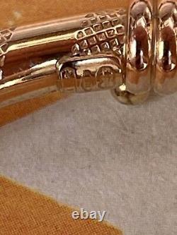 New 9ct Yellow Gold Hinged Bracelet 4.81g Safety Clasp Hallmarked Textured 375