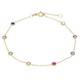 New 9ct Yellow Gold Rainbow Cubic Zirconia Station Bracelet 190mm(7.5) 9ct G