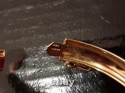 Nice Plain Gold Bangle 9ct Hinged Safety Catch Yellow Hallmarked 9mm Wide 7.4gms
