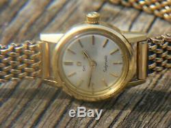 OMEGA LADYMATIC 18K WITH 9CT GOLD HEAVY BRACELET STRAP 41grams