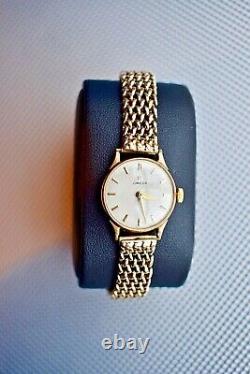 OMEGA vintage 9ct gold ladies watch with bracelet