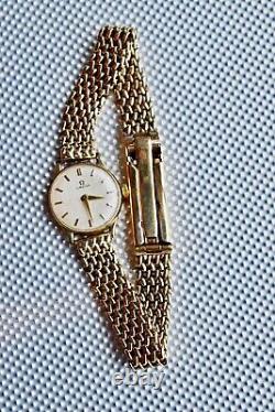 OMEGA vintage 9ct gold ladies watch with bracelet