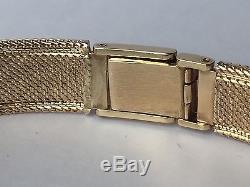 Omega 9ct Gold Bracelet Watch Ladies. Large Bracelet