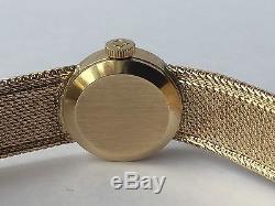 Omega 9ct Gold Bracelet Watch Ladies. Long Bracelet