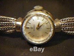 Omega 9ct Gold Ladies Watch And Bracelet