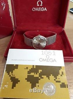 Omega Geneva Solid 9ct Gold Mens watch 9ct Gold watch bracelet VGWO Box & G'te