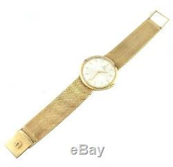 Omega Gentleman's 9ct Gold Integral Strap Bracelet Watch