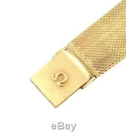 Omega Gentleman's 9ct Gold Integral Strap Bracelet Watch