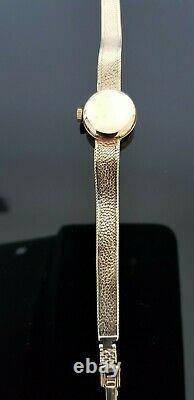 Omega Vintage 1960's Ladies 9ct Gold Hand Wound Mechanical Bracelet Watch