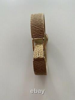 Omega Vintage Ladies Watch 1960s 9ct Solid Gold And Bracelet Box And Papers
