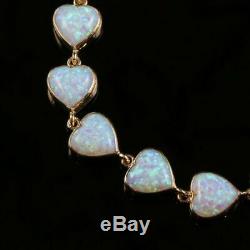 Opal Heart Bracelet 9ct Yellow Gold