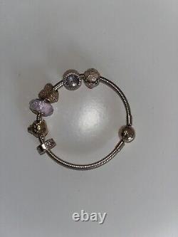 Pandora rose gold charm bracelet