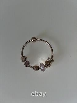 Pandora rose gold charm bracelet