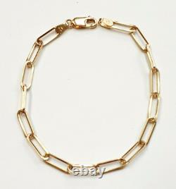 Paperclip 9ct Gold Barcelet Paperclip Link Bracelet 9ct Gold Bracelet