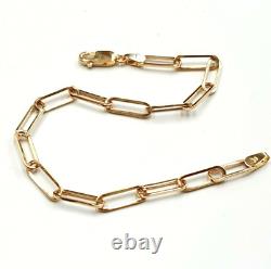 Paperclip 9ct Gold Barcelet Paperclip Link Bracelet 9ct Gold Bracelet