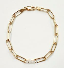 Paperclip Bracelet 9ct Gold Bracelet Paperclip Link Fully Hallmarked Bracelet