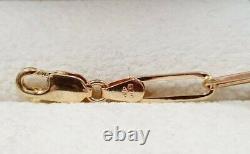 Paperclip Bracelet 9ct Gold Bracelet Paperclip Link Fully Hallmarked Bracelet