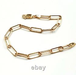 Paperclip Bracelet 9ct Gold Bracelet Paperclip Link Fully Hallmarked Bracelet