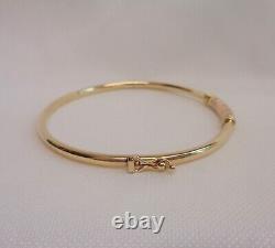 Plain Bangle With Multi Gold Panel 9ct Size 60 x 53 mm